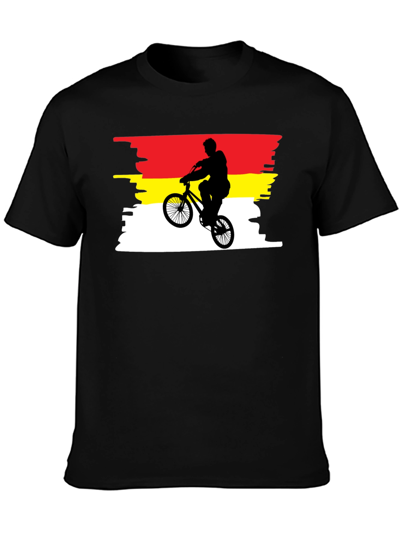 BMX Rider T-Shirt - Germany Flag Colors - Stunt Bike Graphic Tee