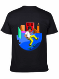 Skateboarding Chaplin Graphic Tee - Urban Style