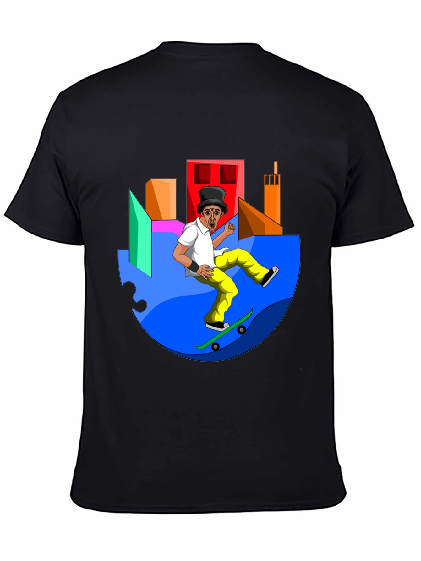 Skateboarding Chaplin Graphic Tee - Urban Style