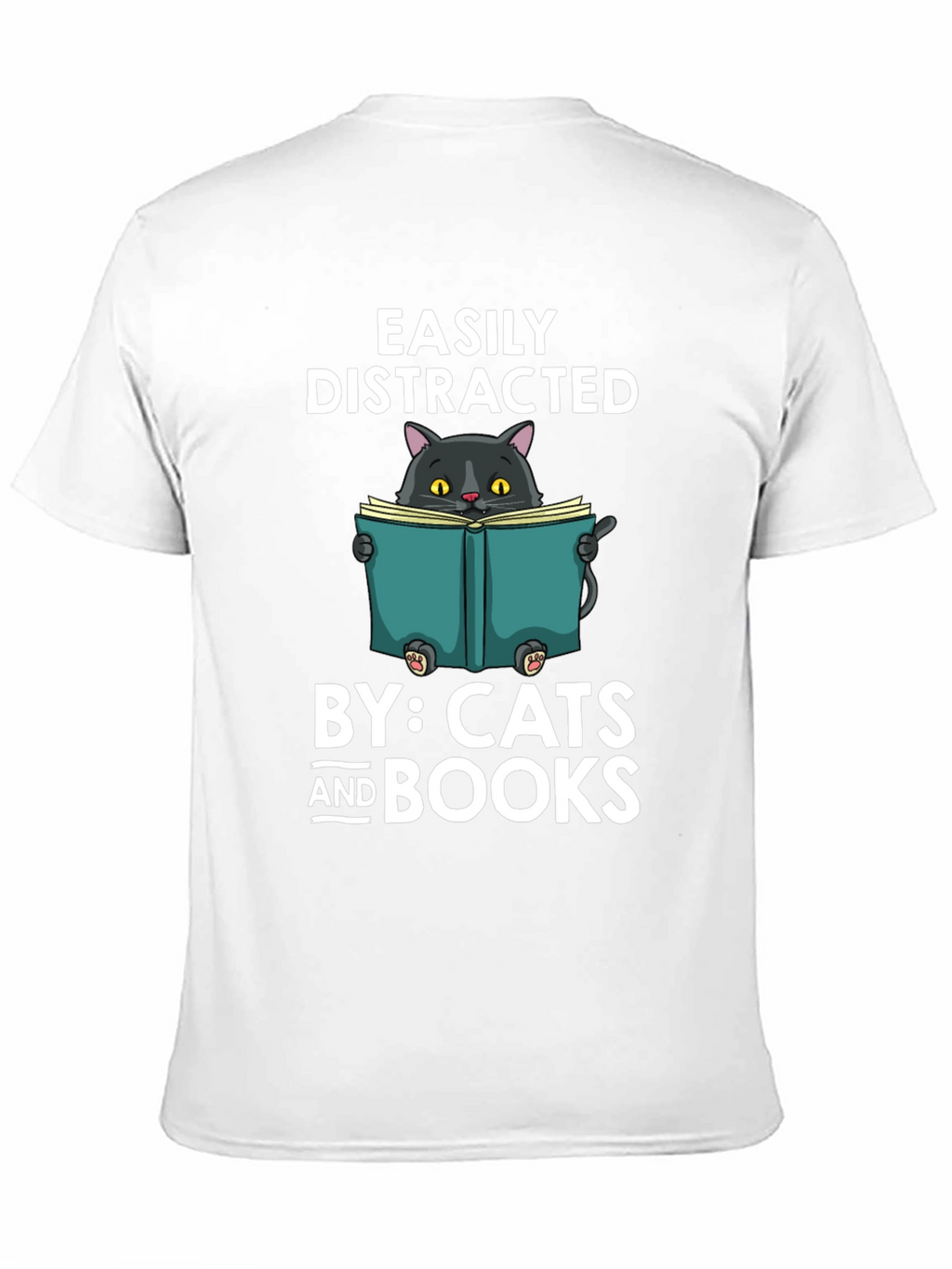 Easily Distracted By Cats and Books T-Shirt