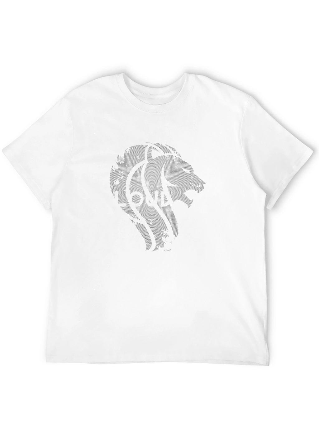 Mens Black Crew Neck T-Shirt with Subtle Graphic