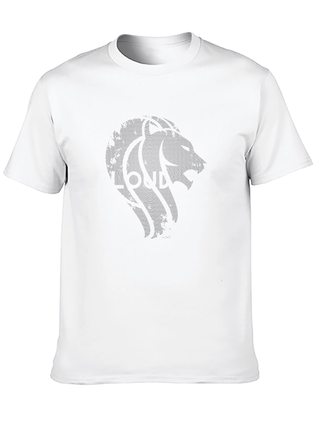 Mens Black Crew Neck T-Shirt with Subtle Graphic