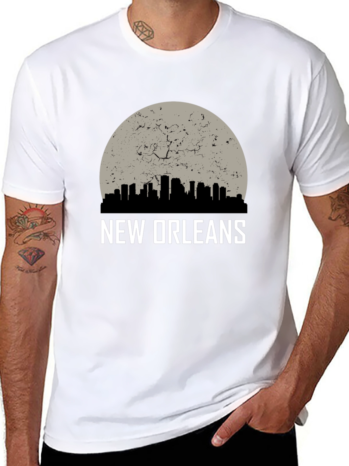 New Orleans Skyline Graphic Tee - Black