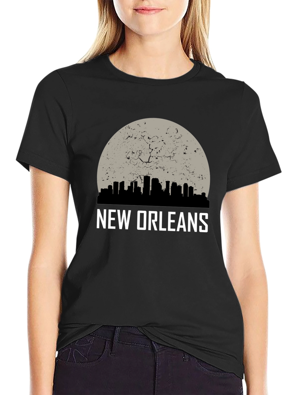 New Orleans Skyline Graphic Tee - Black
