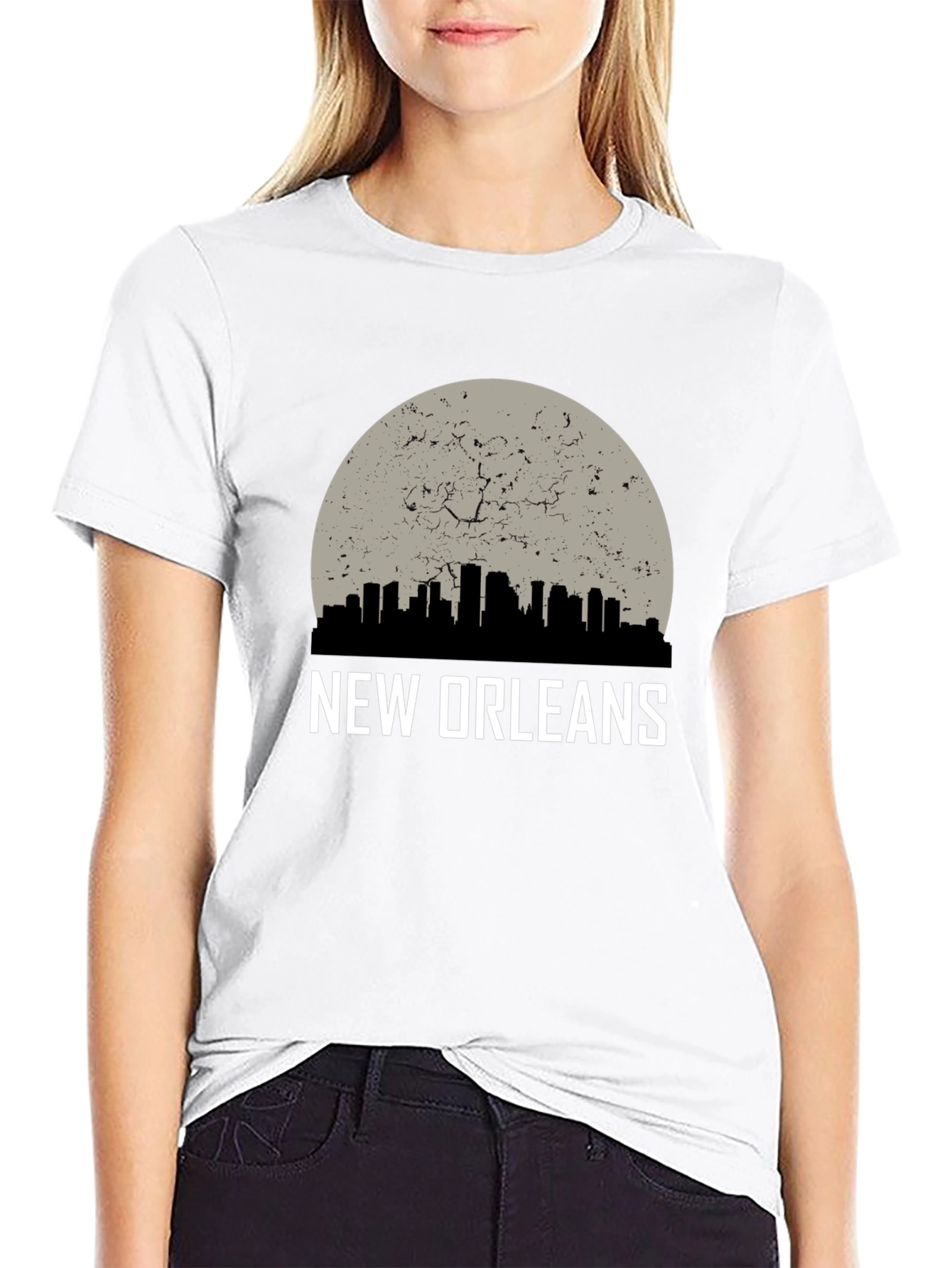 New Orleans Skyline Graphic Tee - Black