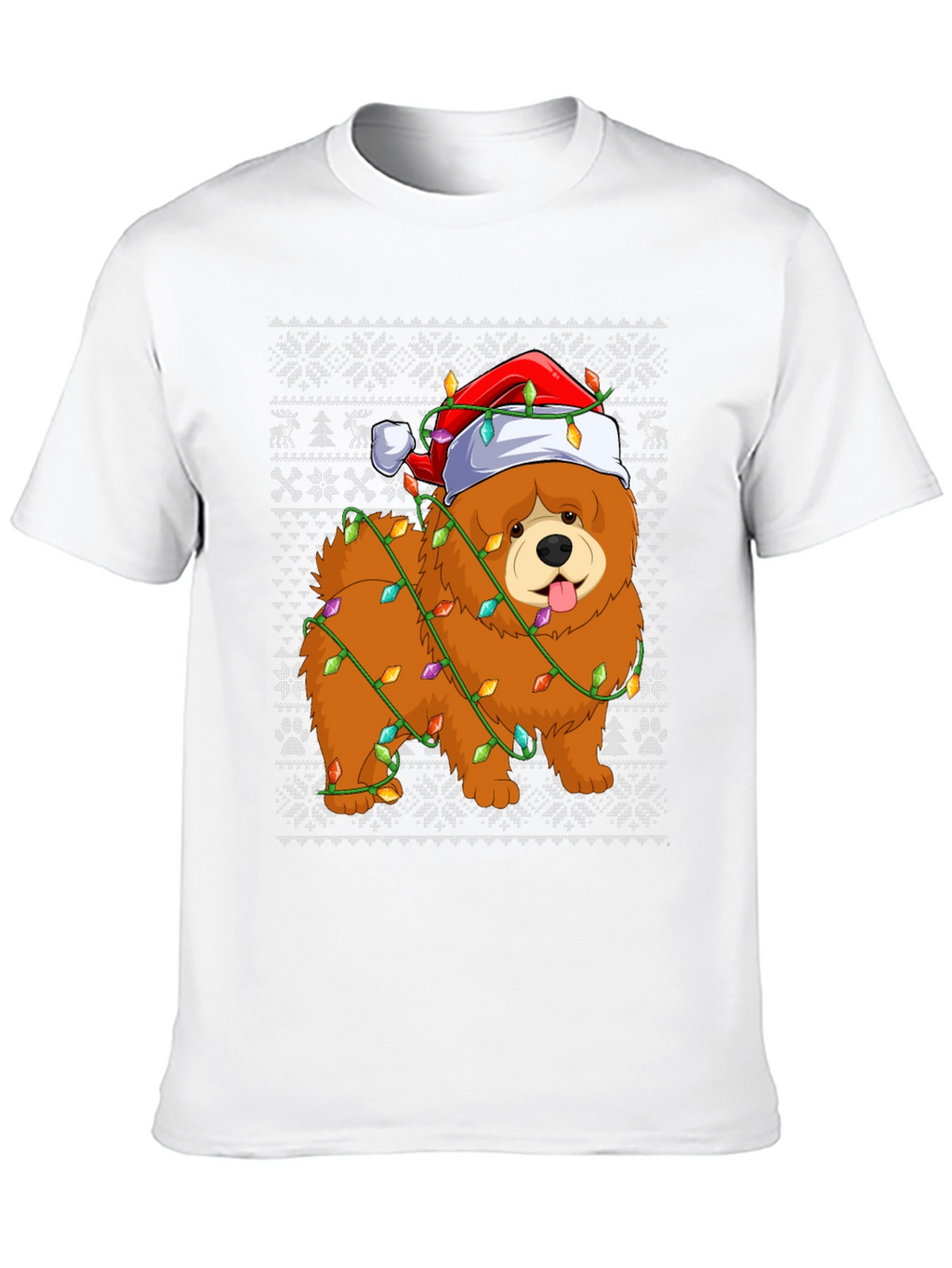 Festive Dog Christmas Lights T-Shirt