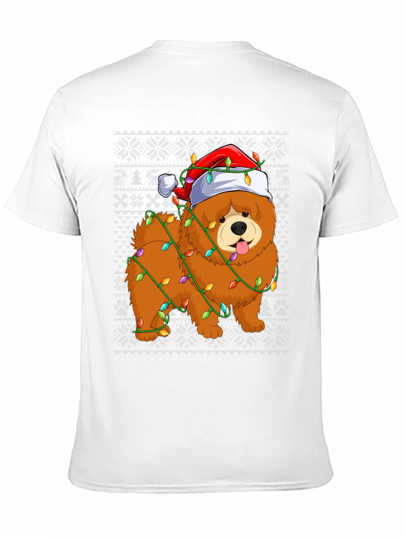 Festive Dog Christmas Lights T-Shirt
