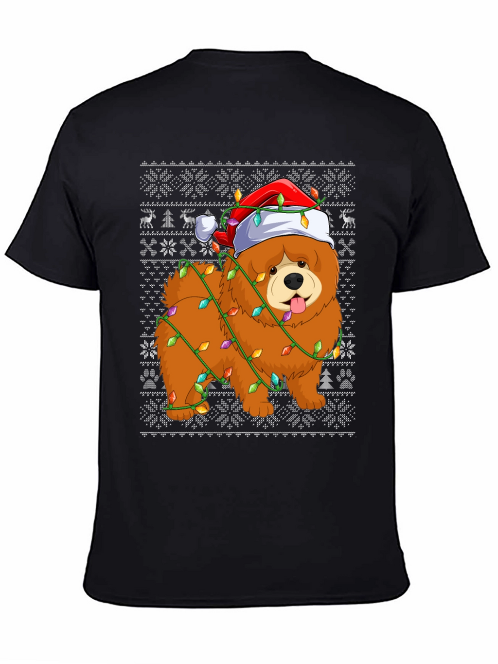 Festive Dog Christmas Lights T-Shirt