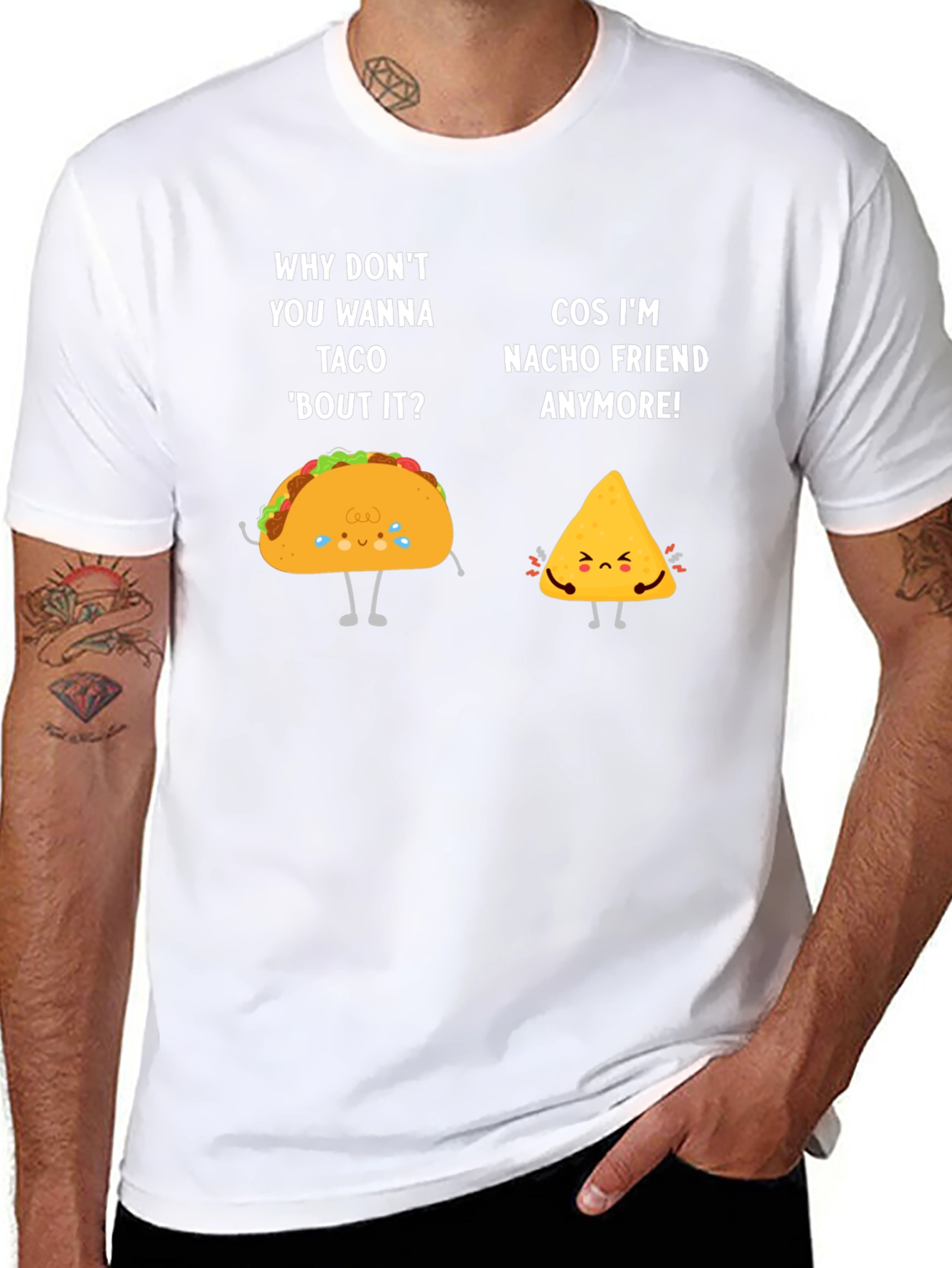 Funny Taco & Nacho Friend Pun Graphic T-Shirt