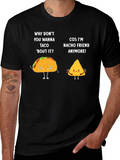 Funny Taco & Nacho Friend Pun Graphic T-Shirt