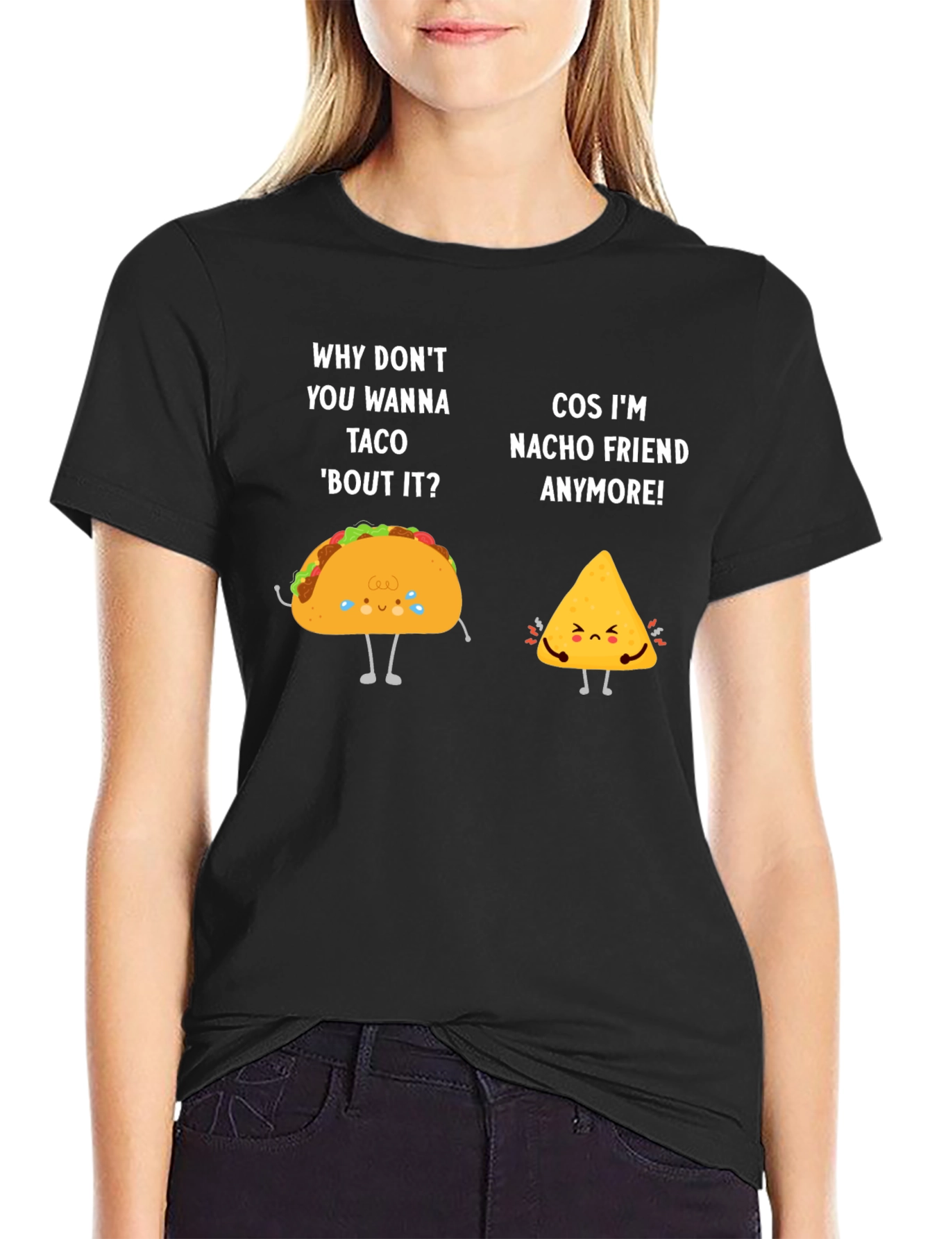 Funny Taco & Nacho Friend Pun Graphic T-Shirt