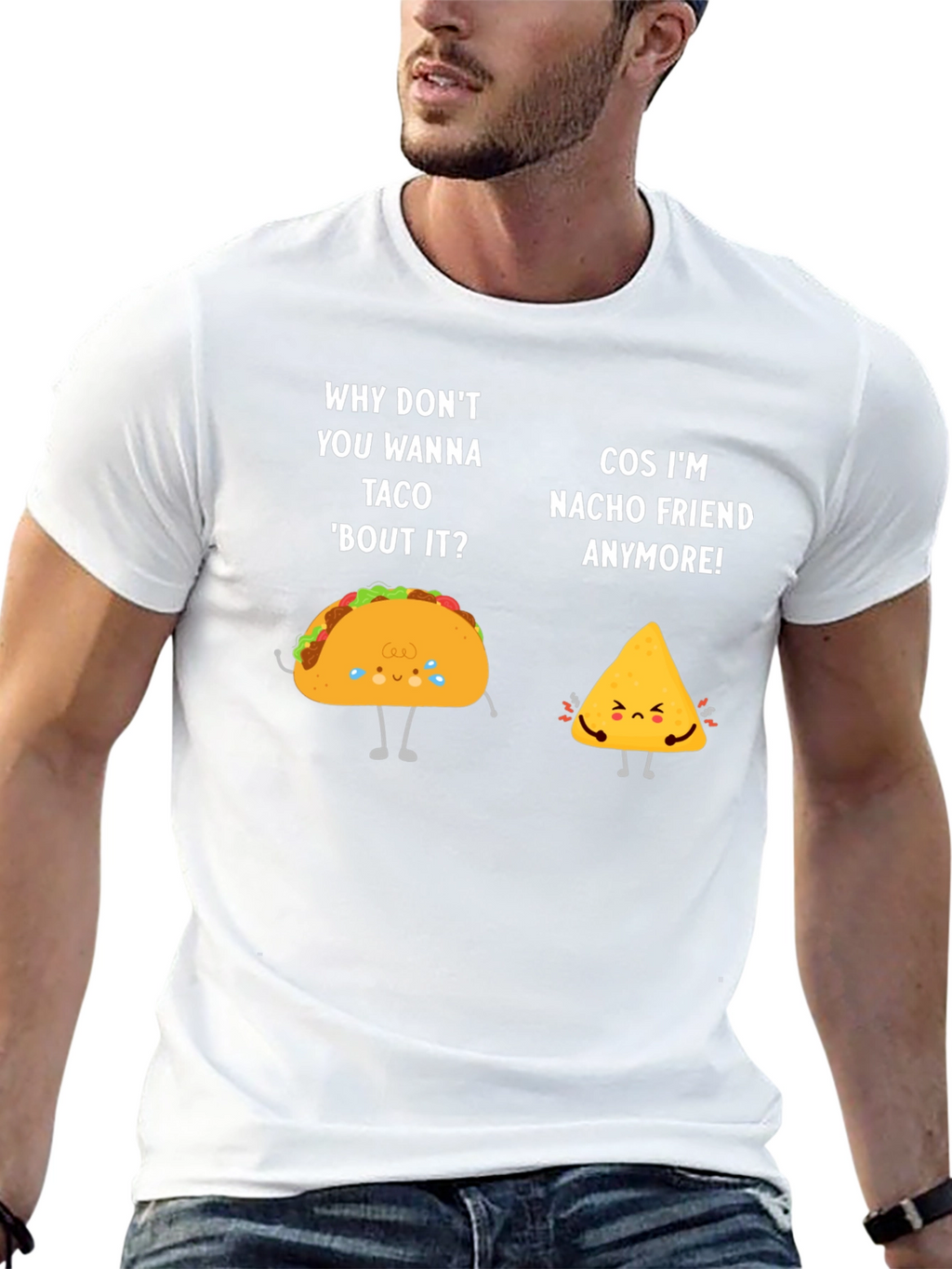 Funny Taco & Nacho Friend Pun Graphic T-Shirt