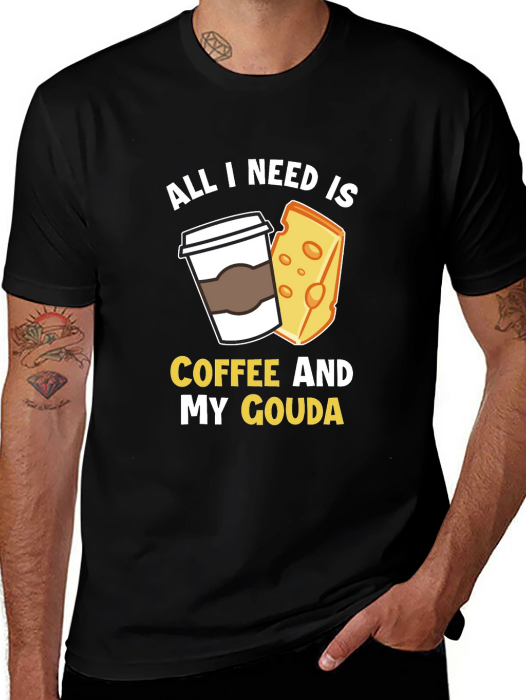 Coffee and Gouda T-Shirt - Funny Foodie Tee