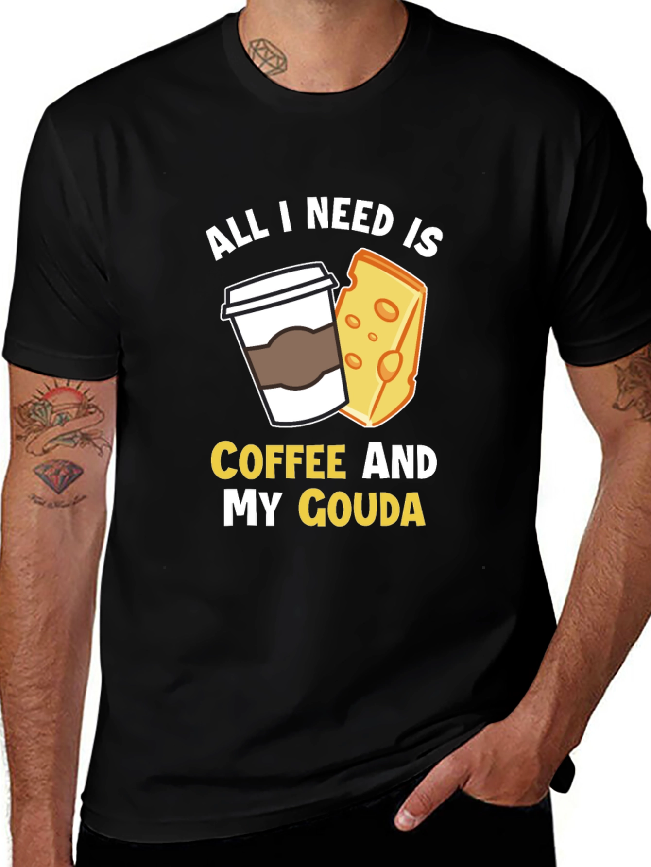 Coffee and Gouda T-Shirt - Funny Foodie Tee