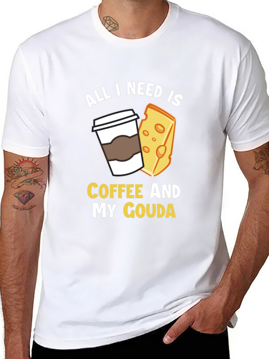 Coffee and Gouda T-Shirt - Funny Foodie Tee