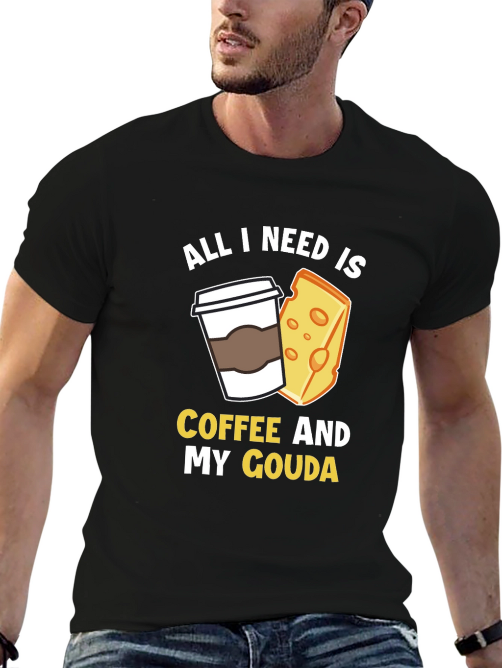 Coffee and Gouda T-Shirt - Funny Foodie Tee