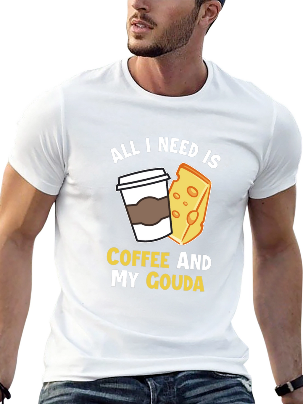 Coffee and Gouda T-Shirt - Funny Foodie Tee