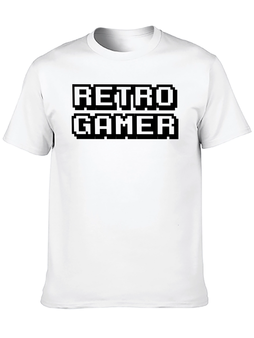 Retro Gamer Black Crew Neck T-Shirt