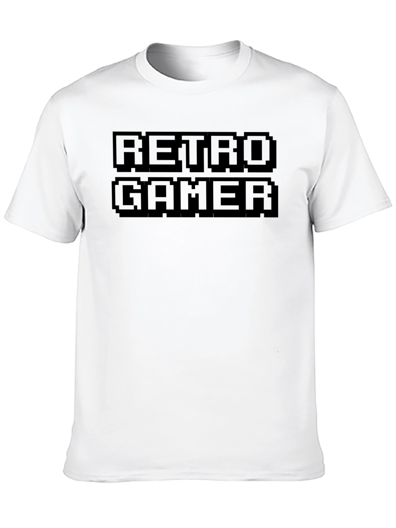 Retro Gamer Black Crew Neck T-Shirt