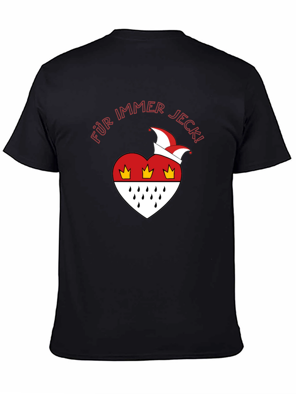 Für Immer Jeck T-Shirt - Cologne Carnival Heart Design