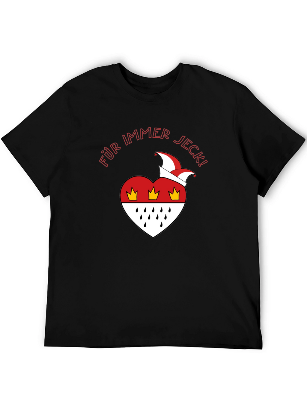Für Immer Jeck T-Shirt - Cologne Carnival Heart Design