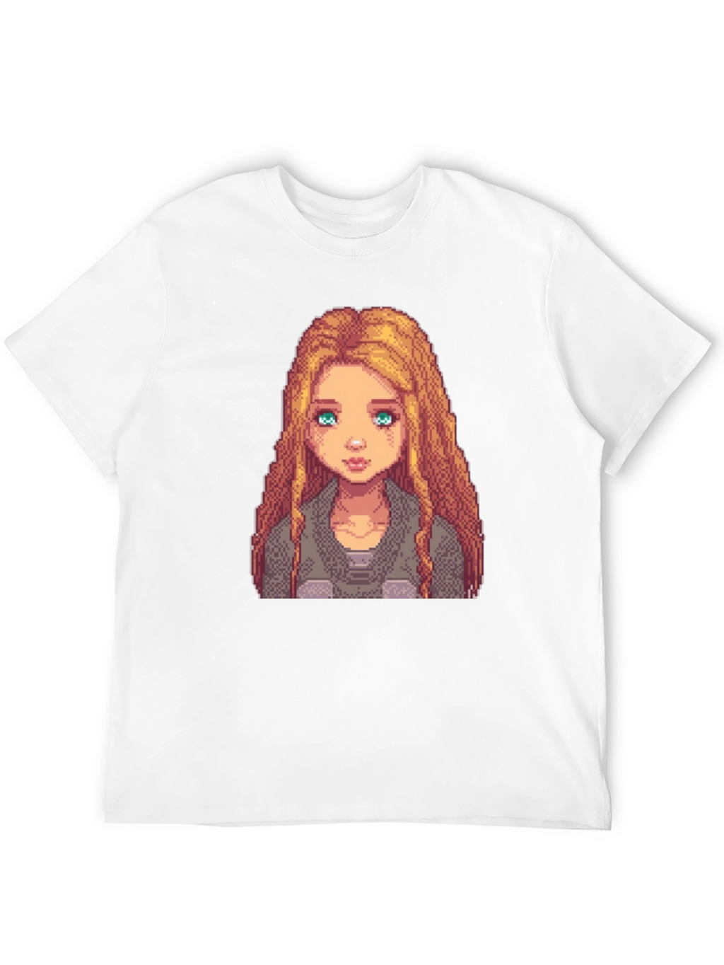 Pixel Art Girl Graphic Tee - Trendy Black T-Shirt