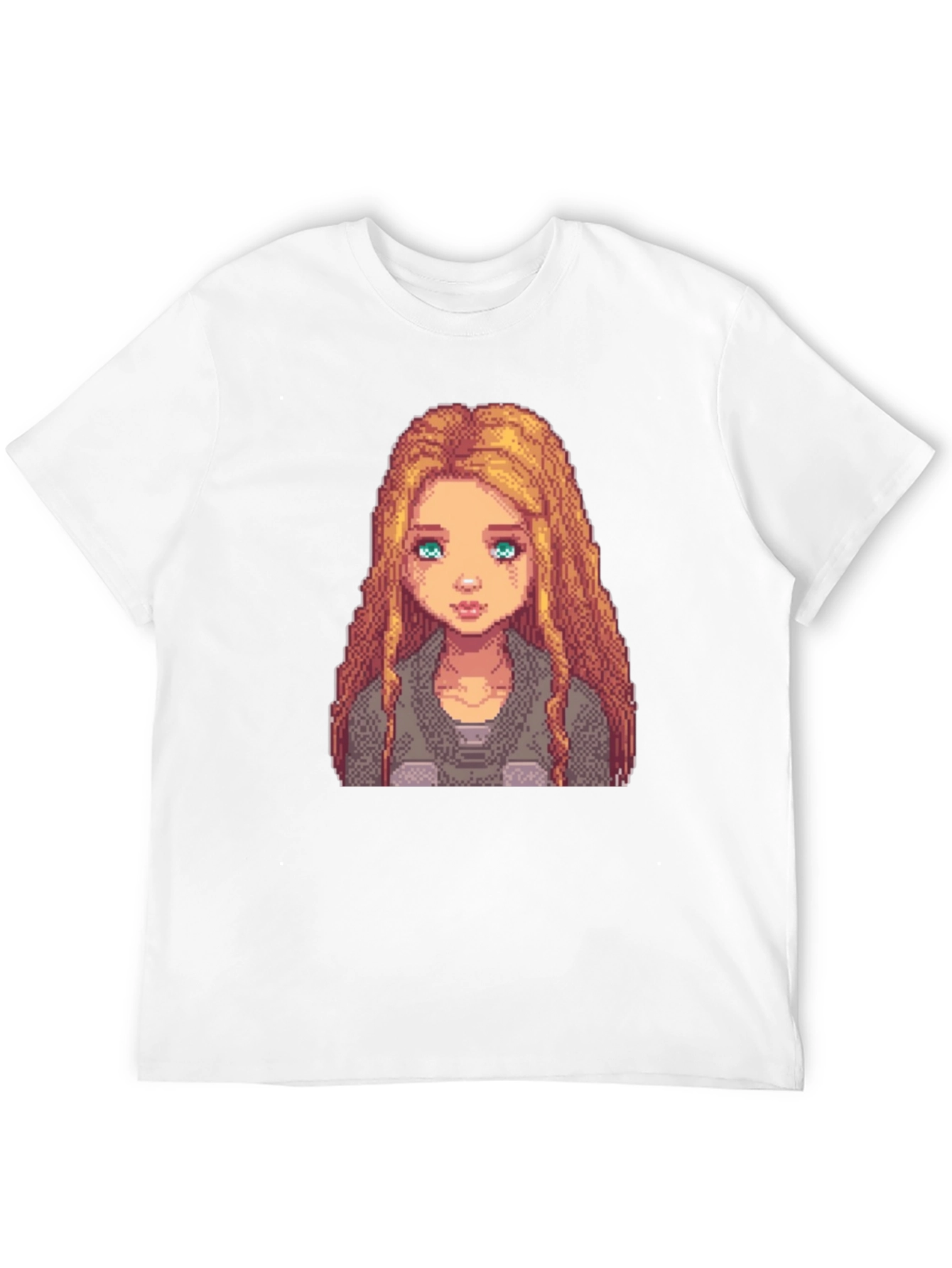 Pixel Art Girl Graphic Tee - Trendy Black T-Shirt