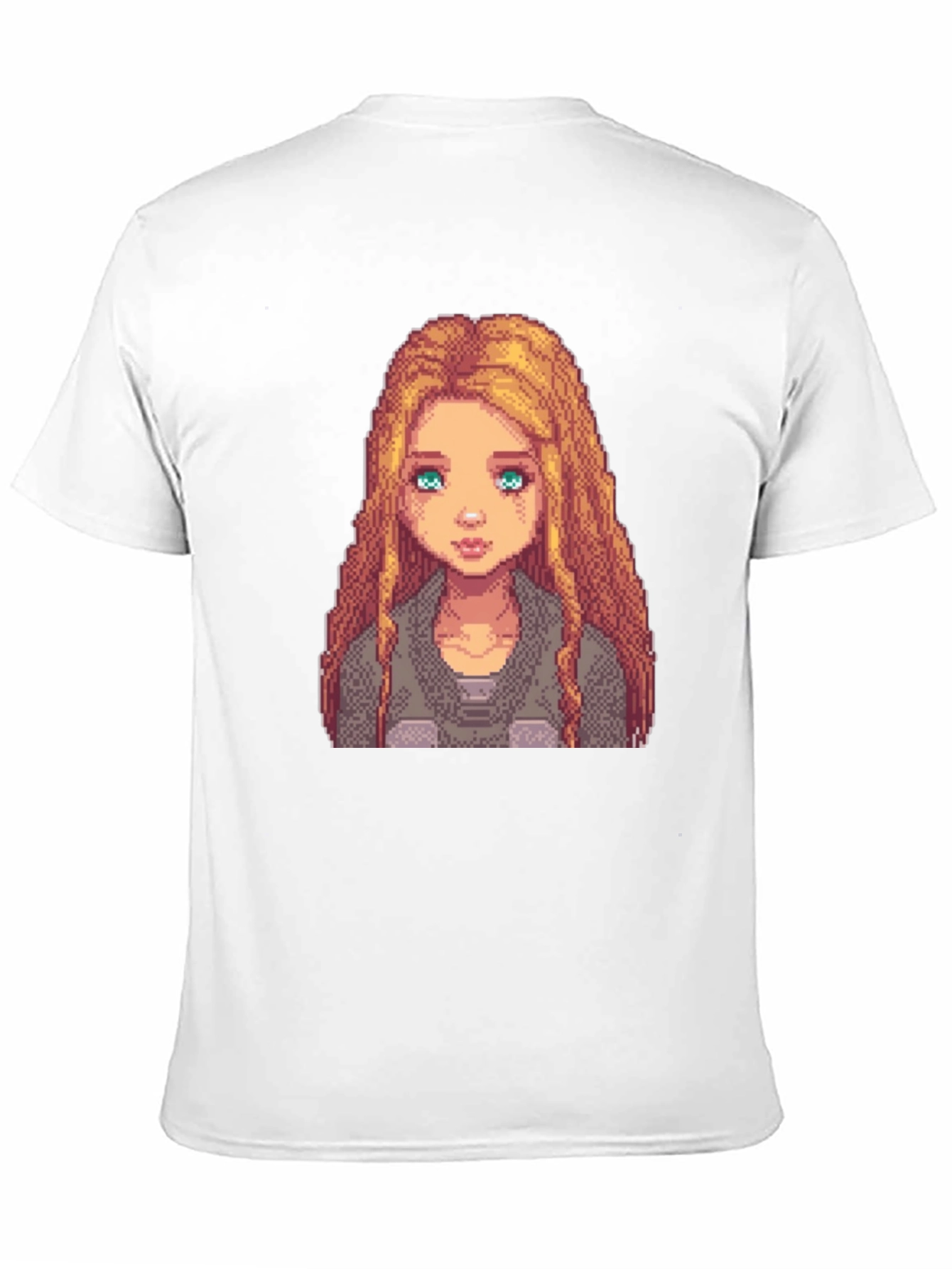 Pixel Art Girl Graphic Tee - Trendy Black T-Shirt