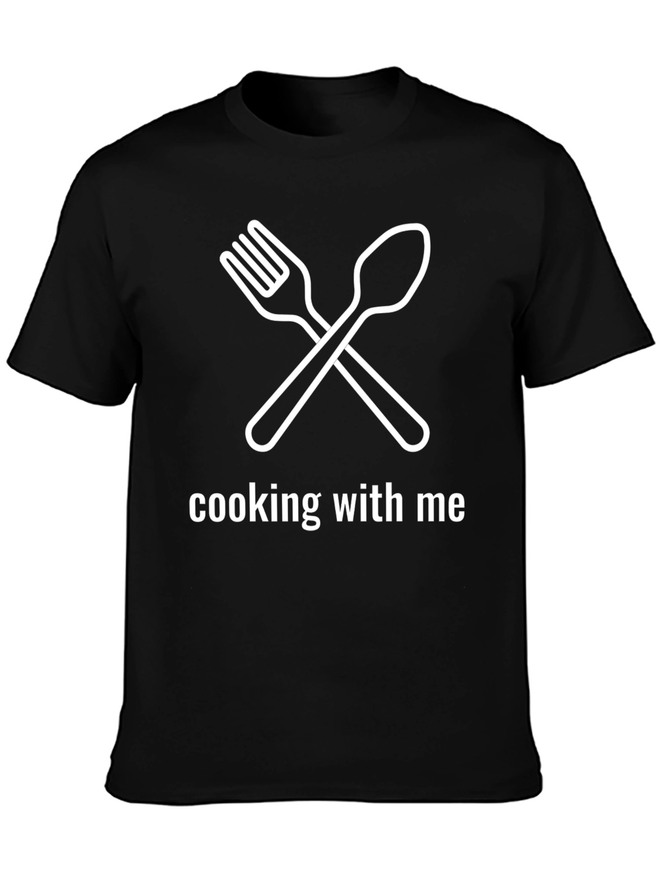 Cooking With Me T-Shirt - Fork & Spoon Design