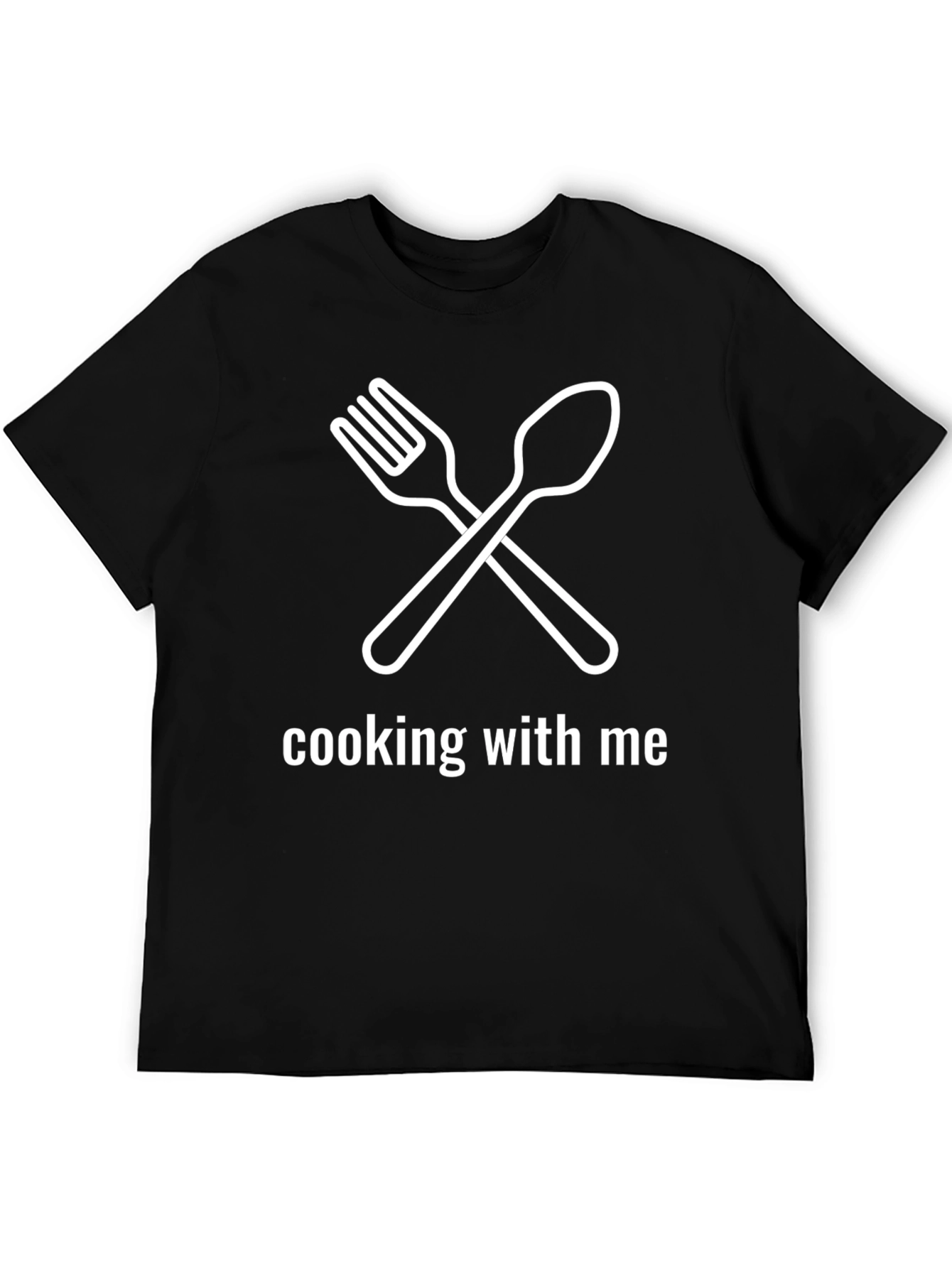Cooking With Me T-Shirt - Fork & Spoon Design