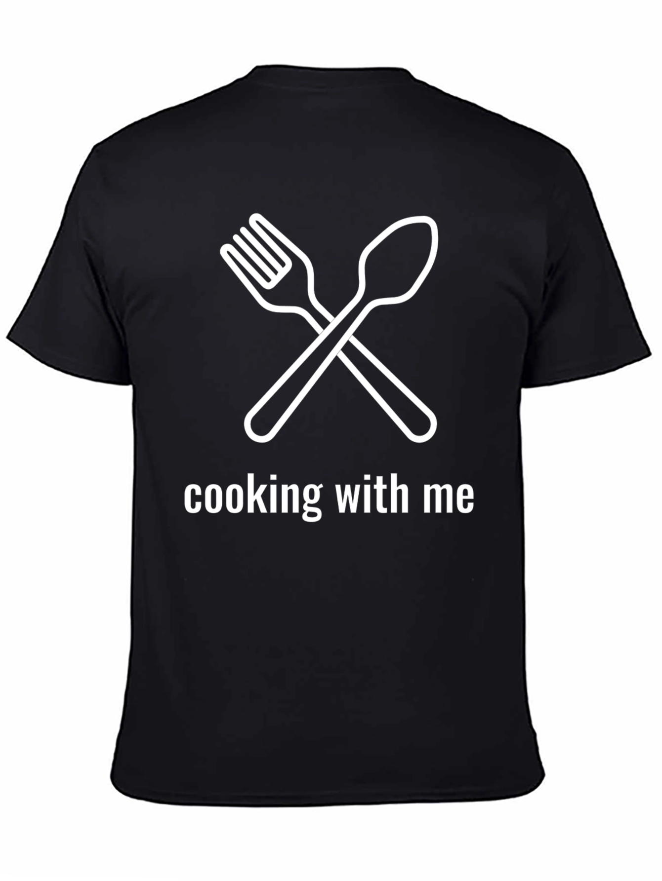 Cooking With Me T-Shirt - Fork & Spoon Design