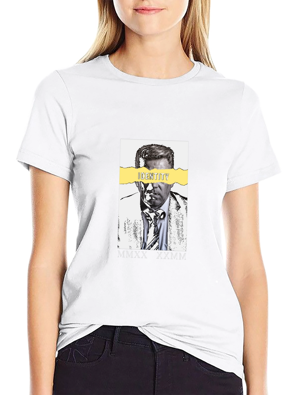 Identity Portrait Graphic T-Shirt - Black