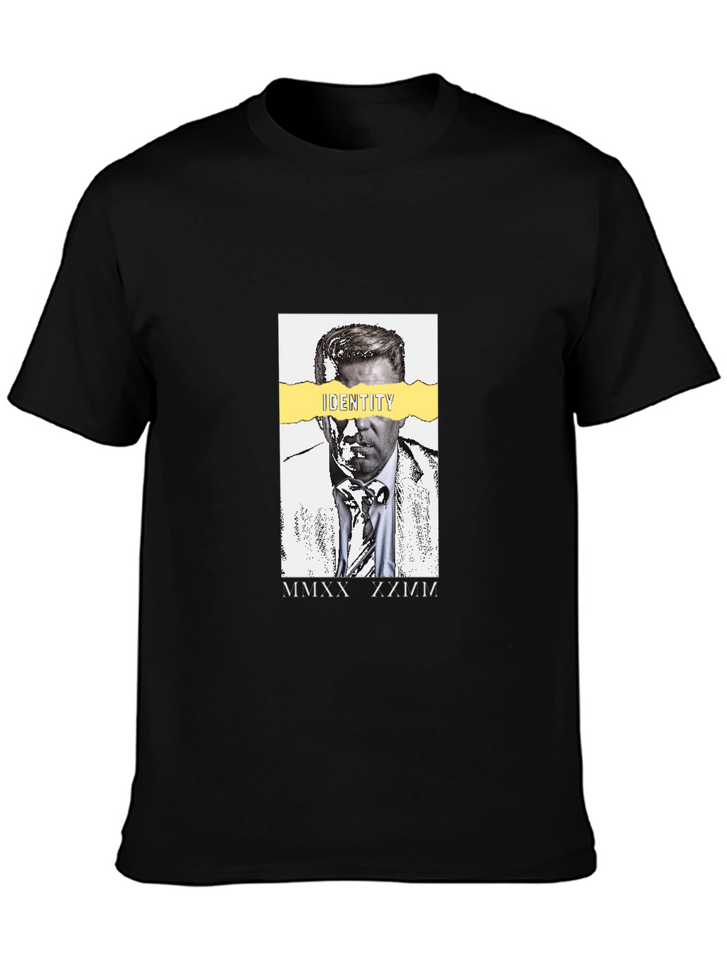 Identity Portrait Graphic T-Shirt - Black