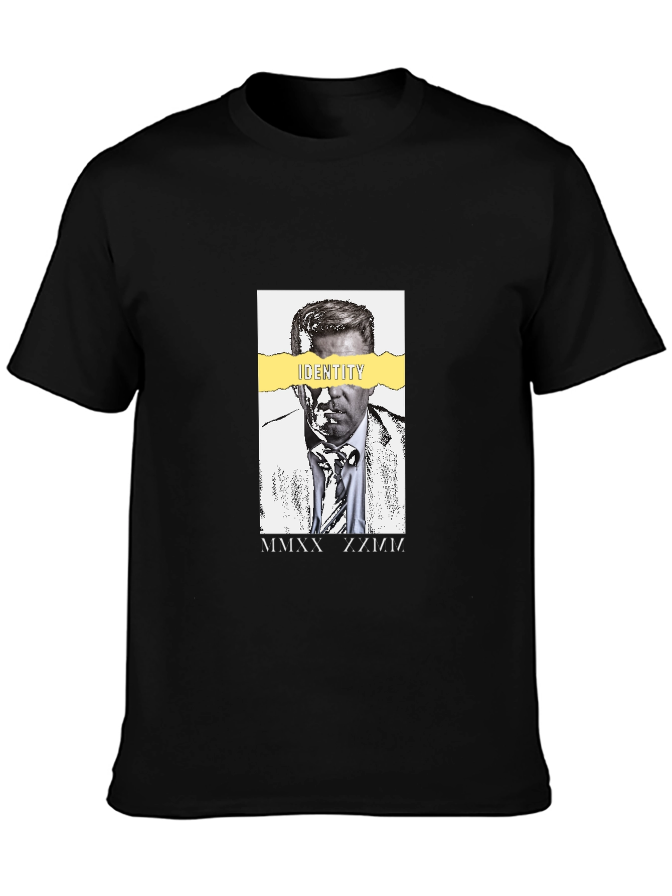 Identity Portrait Graphic T-Shirt - Black