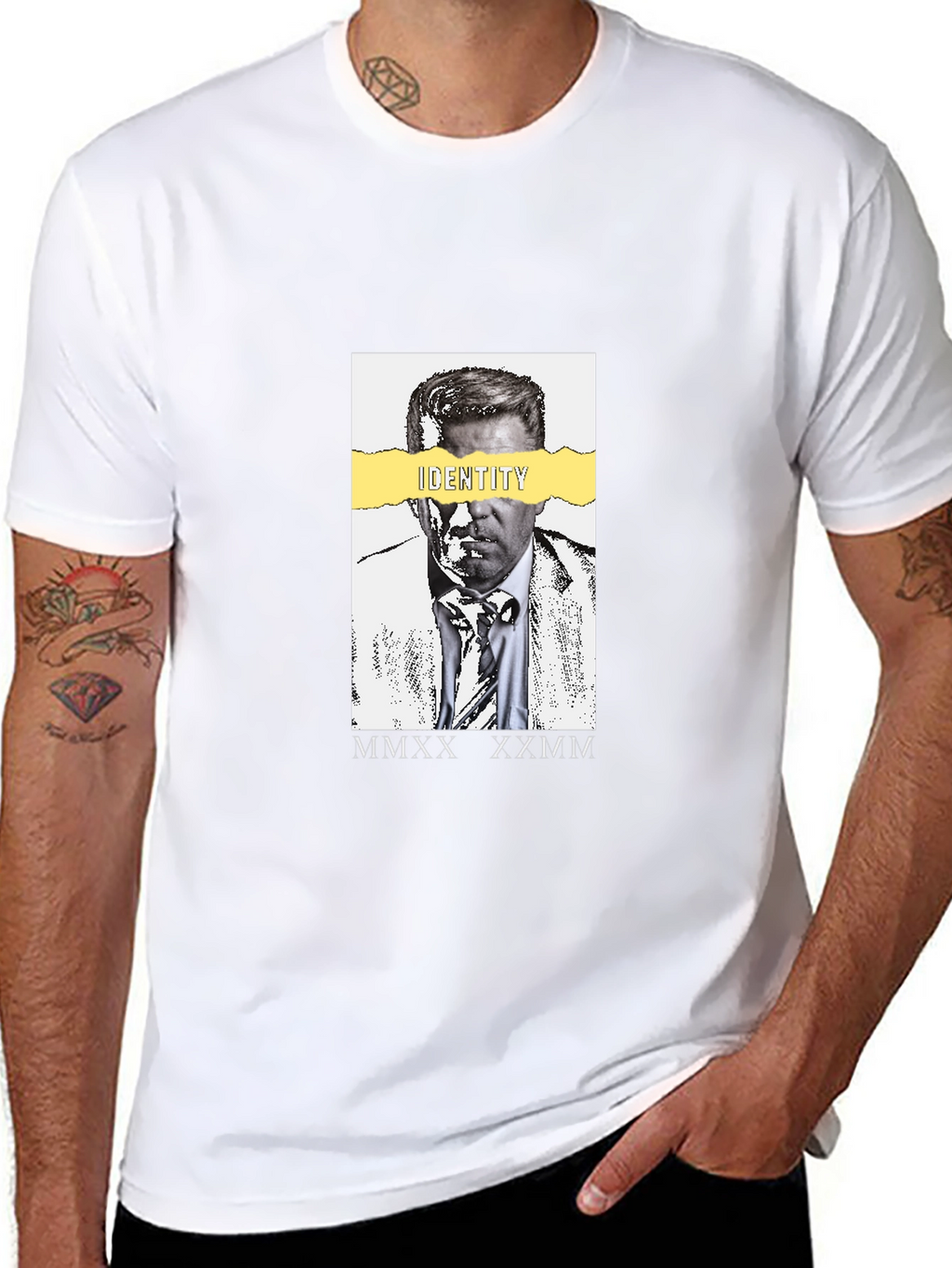 Identity Portrait Graphic T-Shirt - Black