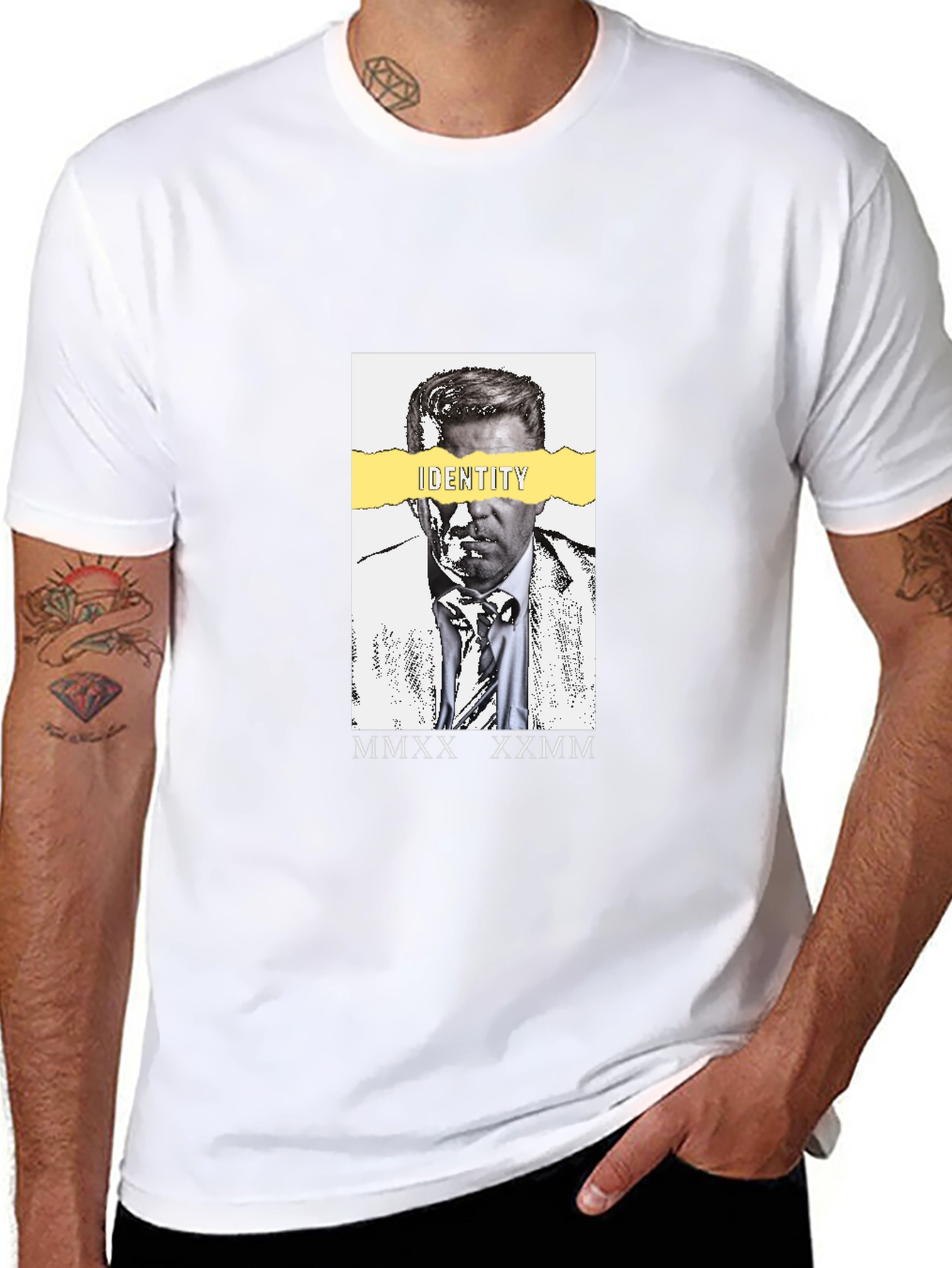 Identity Portrait Graphic T-Shirt - Black