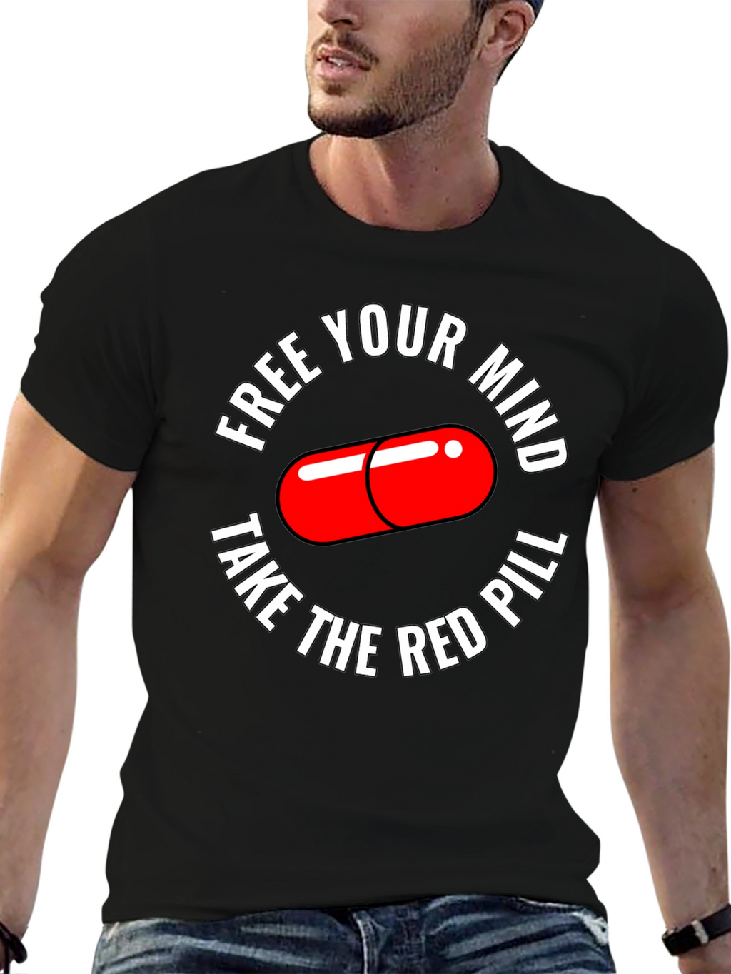 Free Your Mind T-Shirt Red Pill Design