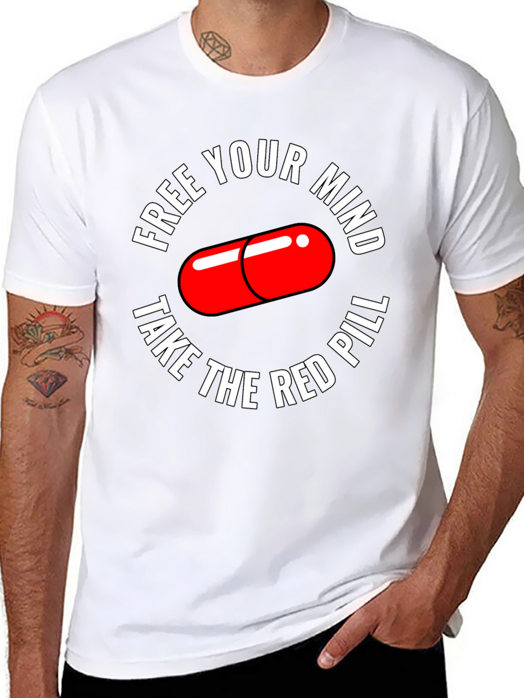 Free Your Mind T-Shirt Red Pill Design