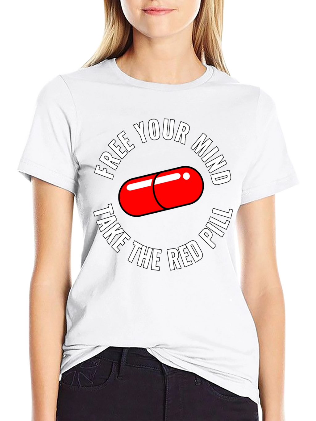 Free Your Mind T-Shirt Red Pill Design
