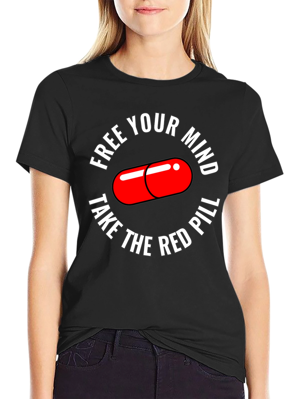 Free Your Mind T-Shirt Red Pill Design