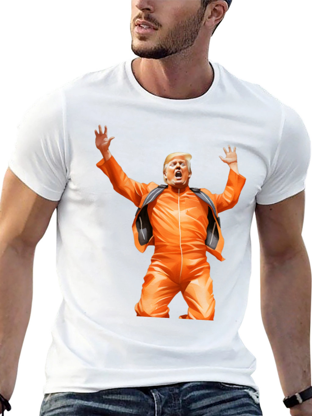Trump in Jumpsuit Graphic T-Shirt