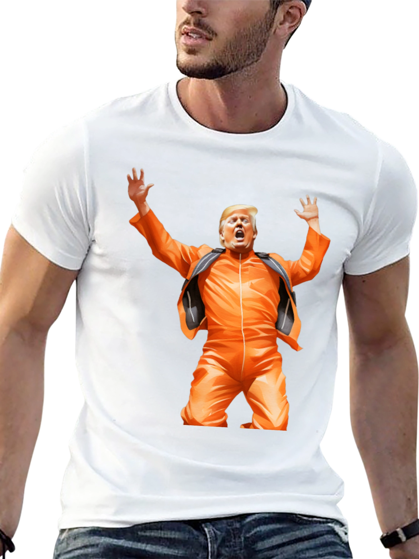 Trump in Jumpsuit Graphic T-Shirt