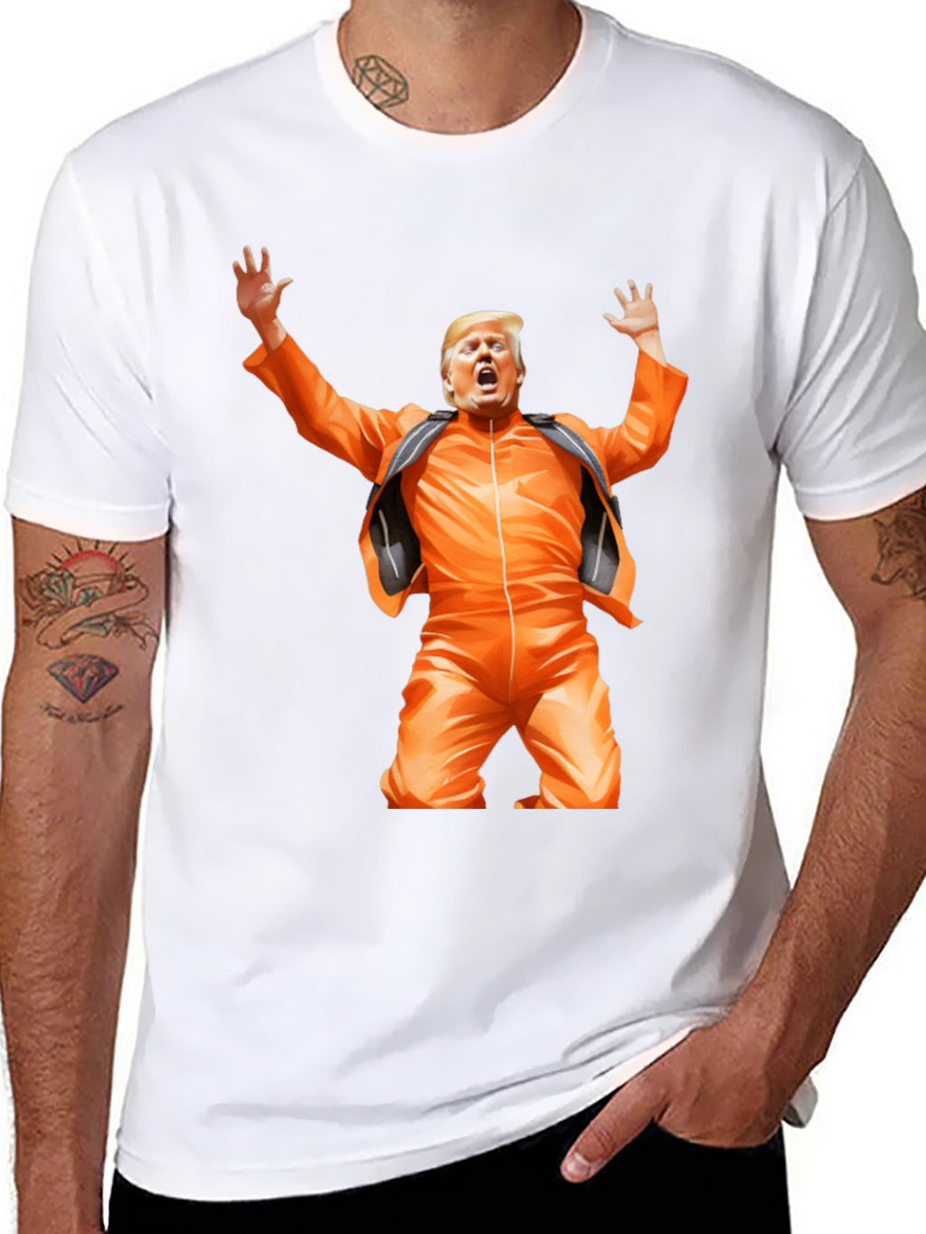 Trump in Jumpsuit Graphic T-Shirt