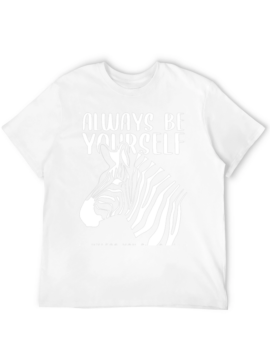 Always Be Yourself Zebra T-Shirt - Black