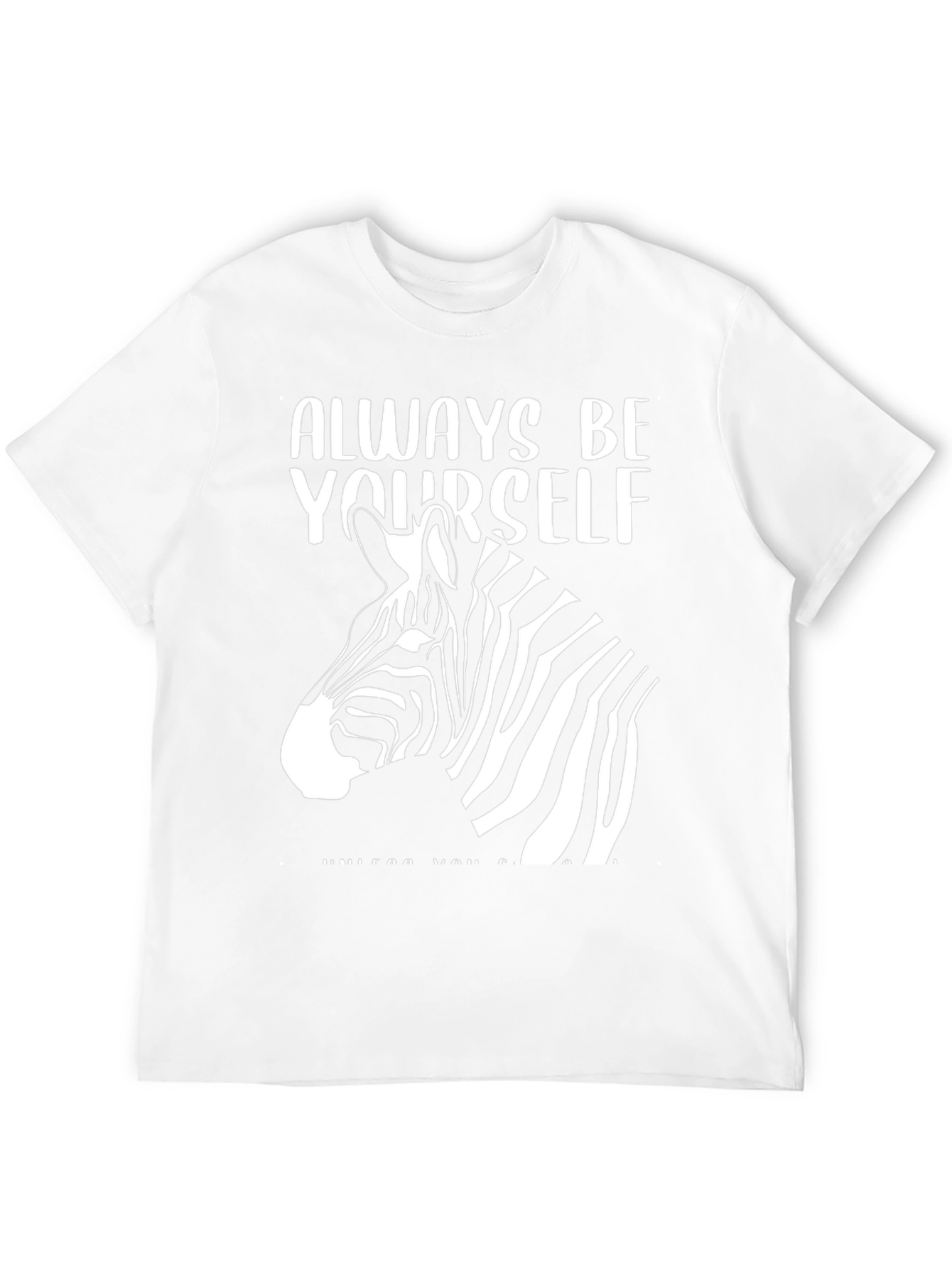 Always Be Yourself Zebra T-Shirt - Black