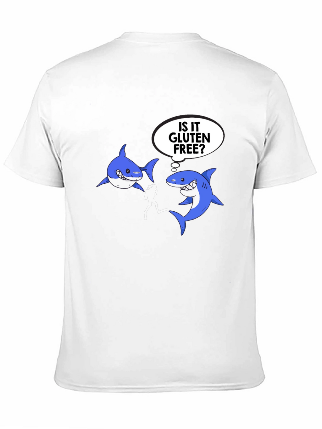 Gluten-Free Shark T-Shirt Diver Funny Design