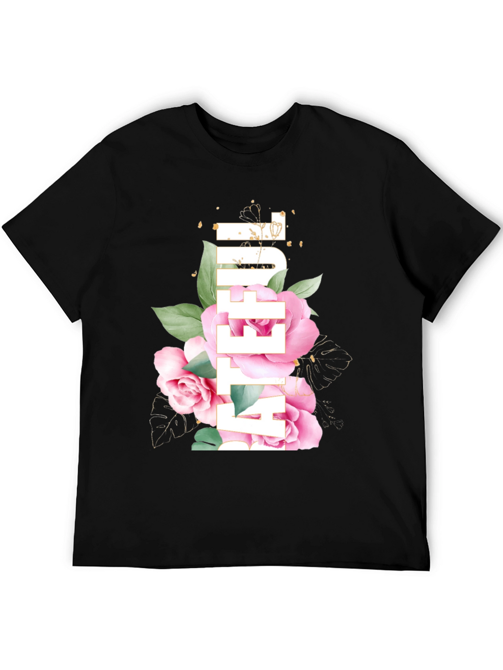 Floral After You Black T-Shirt