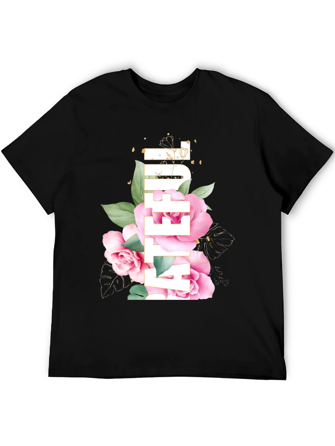 Floral After You Black T-Shirt