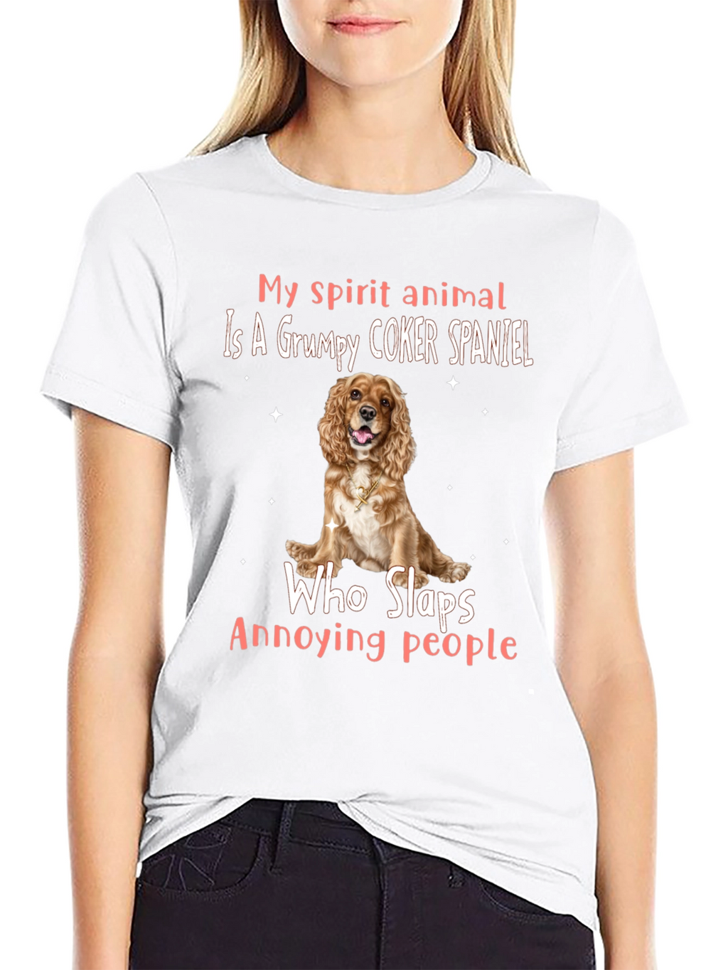 Grumpy Cocker Spaniel Spirit Animal Tee