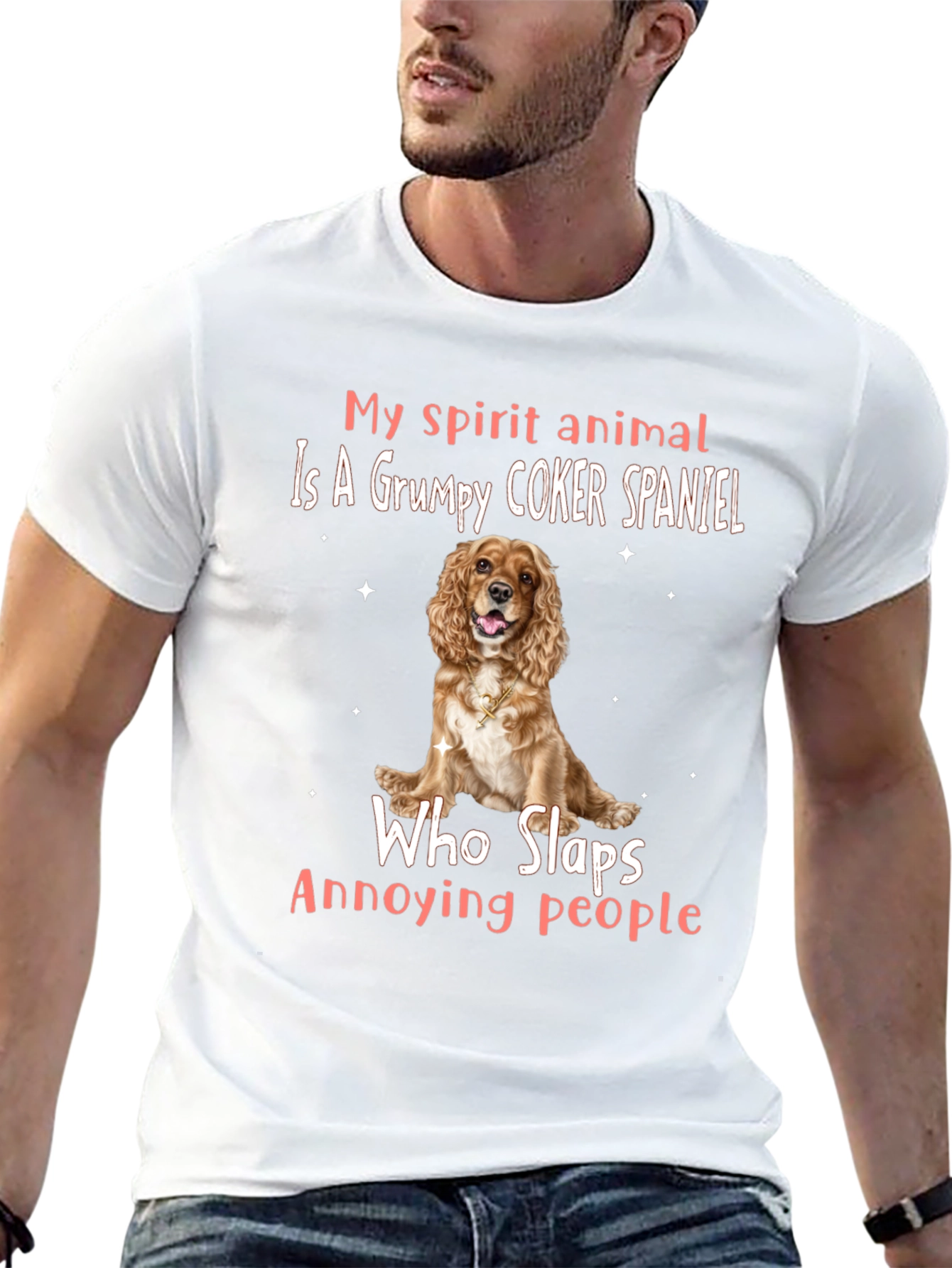 Grumpy Cocker Spaniel Spirit Animal Tee